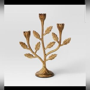 Threshold Studio McGee - Gold Metal Botanical Candelabra